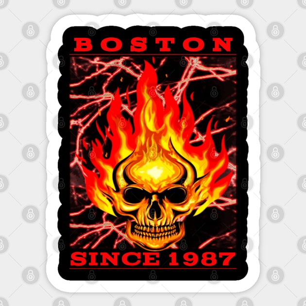 Boston Sticker by Scom